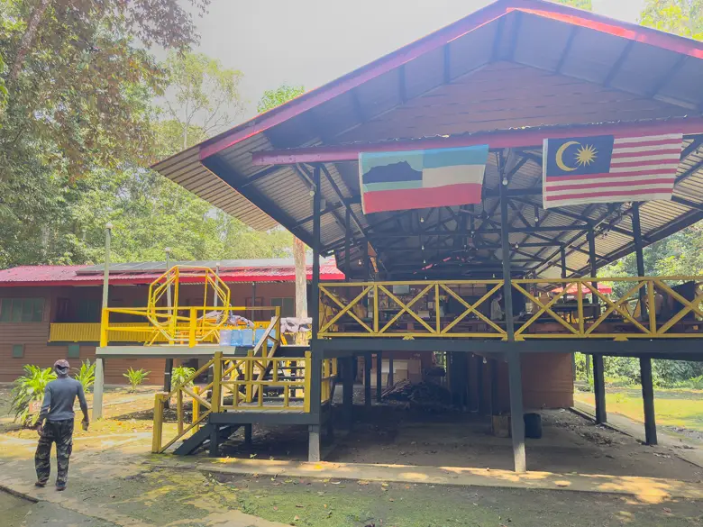 One of the many places you can stay along the Kinabatangan River